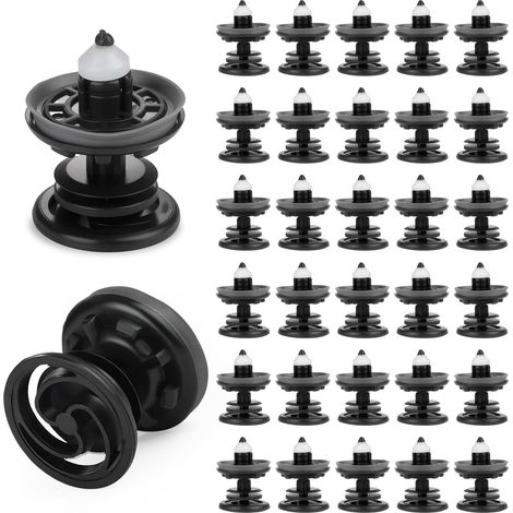 30 Pièces Clips de Fixation, Voiture Plastique pour Garniture Agrafe Panneau de Porte Intérieure Compatibles avec Golf 5 6 7 T4 T5 Passat Polo Skoda A4 A5 A6 (1/5)