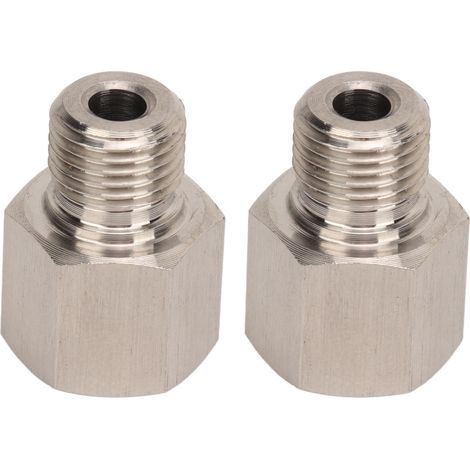 Adaptateur manomètre acier inoxydable 1/8 NPT femelle vers M10 x 1,0 mâle, étanche et universel pour voitures, connexion fiable. (1/5)