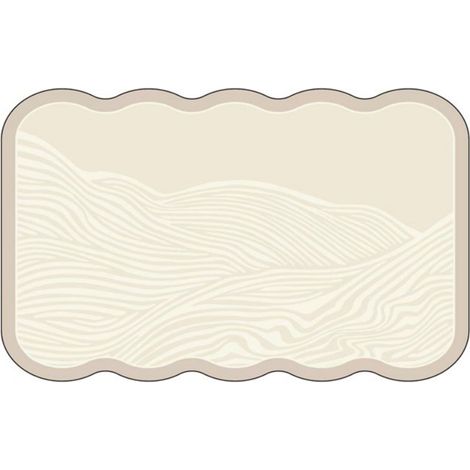 Habitation de montagne [Forme carrée incurvée] 5080cm (Terre de diatomées) Tapis de sol en terre de diatomées, tapis antidérapant pour salle de bain, tapis absorbant pour porte de toilettes (1/5)