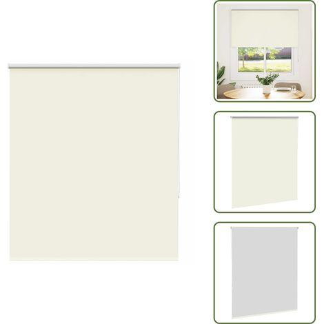 vidaXL Verdunkelungsrollo Cremeweiß 125x150cm Stoffbreite 121,6cm (1/5)