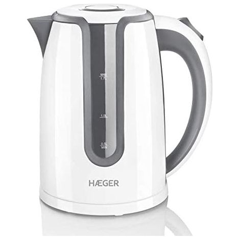 Haeger EK-22G.019A tetera eléctrica 1,7 L 2200 W Gris, Blanco (1/3)