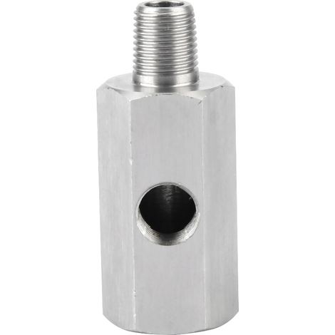 Adaptateur en T 1/8" BSPT vers NPT pour capteur de pression d'huile et manomètre de pression de conduite d'alimentation en carburant du turbocompresseur (1/5)