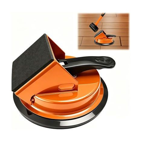 Hochleistungs-Bodenfugen-Reparaturwerkzeug, 45° Schlagfläche, aus Eisen gefertigt und mit verstärktem Saugnapf für die Reparatur von Laminat- und Vinylböden. (1/5)