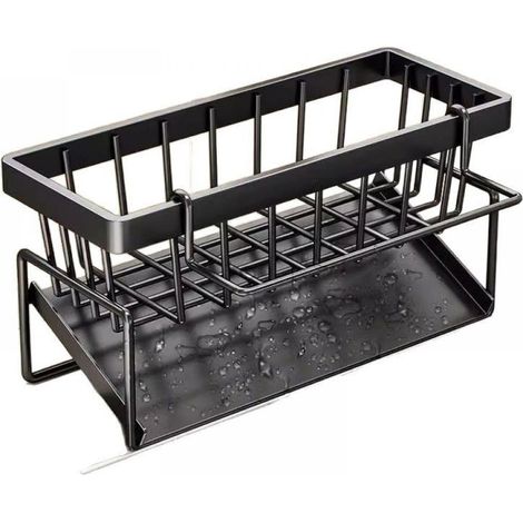 Support d'évier de cuisine, Matériau métallique de haute qualité, vidange automatique, avec porte-serviettes, porte-éponge,Idéal pour une utilisation dans les salles de bains et les cuisines (1/5)