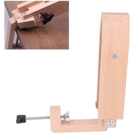 Pince à Coudre le Cuir en Bois Chevalet RotatifArtisanat du Cuir Couture Main Maroquinerie DIY et Sellerie (1/5)