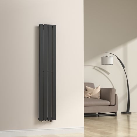 Designheizkörper Nore Schwarz 160x30cm Einlagig 540W [neu.haus]