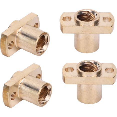 4 Pièces Écrous Trapézoïdaux T8 Laiton à Collerette Accessoires Imprimante 3D 8mm
