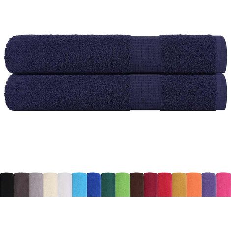 Serviettes de sauna FROGN 2 pcs bleu marine 80x200 cm 360 g/m² (1/5)