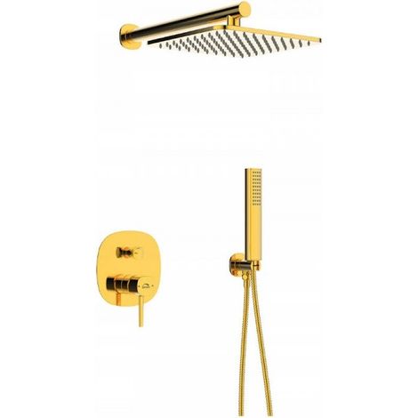 Ensemble de douche encastré Laveo Gold avec mitigeur (1/2)