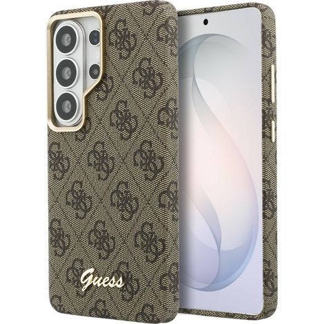 Custodia Guess 4G Script MagSafe per Samsung Galaxy S26 Ultra Marrone