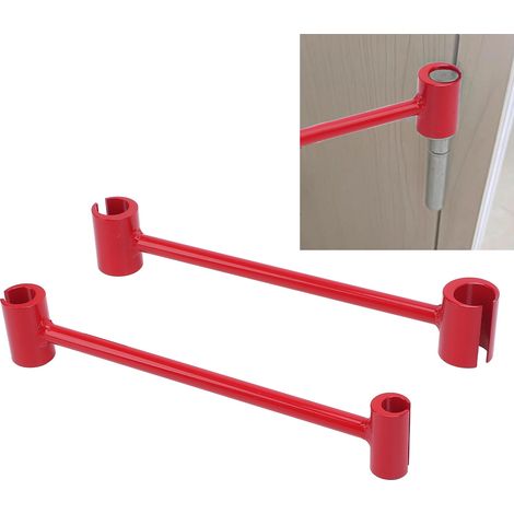 Llave de ajuste de puerta de acero inoxidable de doble cara, 2 unidades – Modelo portátil para reparación de bisagras y ajuste de holguras (1/5)
