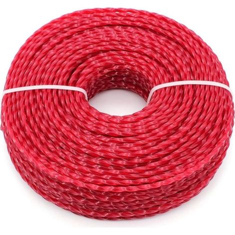 Memkey – Fil pour débroussailleuse nylon 3.0 mm – Longueur 15 m – Haute visibilité et agressivité – Compatible avec têtes à 2 ou 4 lignes - 3mmx15m (1/5)