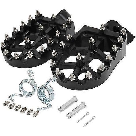 CNC-Fußrasten für Yamaha YZ85, YZ125, YZ250, YZ250F, YZF, WRF 250, 450, YZF250, WRF250, WR450F (2005–2021) – Schwarzer Stift