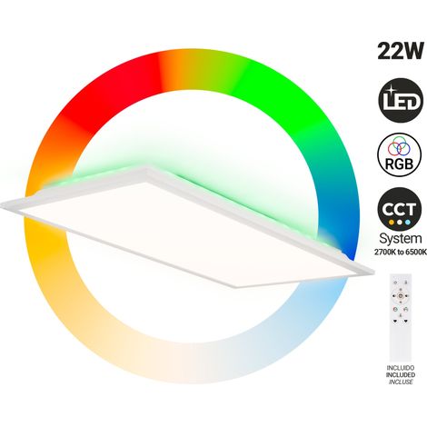 LED-Deckenleuchte Backlight - 60x30cm - 22W - CCT + 2RGB -