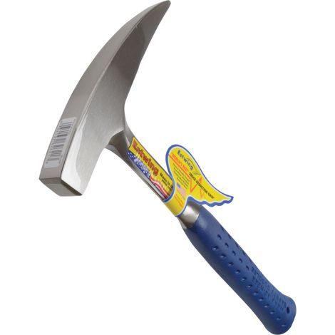 Estwing E3/22P 22oz Geological Pointed Tip Rock Pick with Blue Shock Reduction Vinyl Grip, 330mm Length