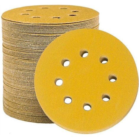 100 sanding discs, 125 mm, 8 holes, 150 thsinde (1/5)