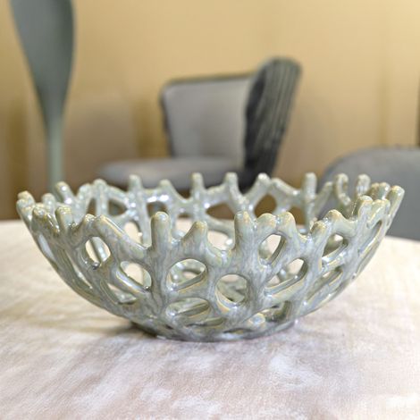 Vide-poche, Effet Corail Couleur Structure or, Vert - Famoto