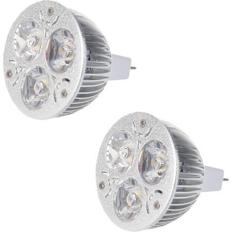 2 ampoules LED MR16 blanc chaud 3W 12-24V (ampoule spot uniquement) (1/3)