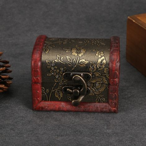Boîte de rangement décorative en bois de style vintage pour bonbons, bijoux et objets décoratifs (1/5)