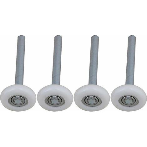 Soavoa Roulettes Porte Garage Nylon Silencieuses Lot de 4 avec Tige 115mm Roulements à Billes Étanches pour Portes Sectionnelles (1/4)