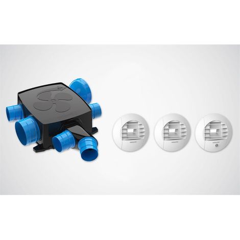 Kit VMC simple flux HYGROCOSY BC FLEX - 3 bouches (WC, salle de bains et cuisine) (1/4)