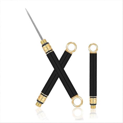 Lot de 3 cure-dents portables en titane, noirs (1/5)