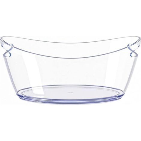 Grand seau à glace en acrylique transparent de qualité alimentaire pour fête, bar, champagne, bière, vin pétillant, cocktails, transparent