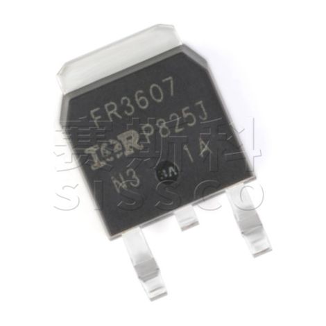 Original elektronisches Bauteil IRFR3607TRPBF, Siebdruck FR3607 TO-252-2, N-Kanal-MOSFET 75V 80A, Chip, 5 Stück pro Packung.