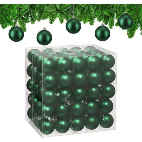 Juego de bolas navideñas mate (100 piezas)