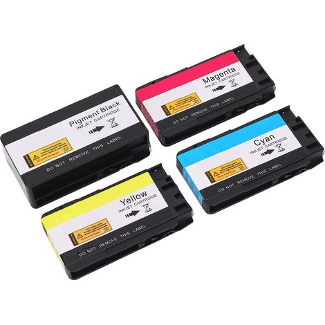 Lot de 4 cartouches d'encre 950XL 951XL pour Pro 8100 8600 8610 8615 8616 8620 8625 8630 8640 8660 251DW 271DW 276DW noir cyan magenta jaune (1/5)