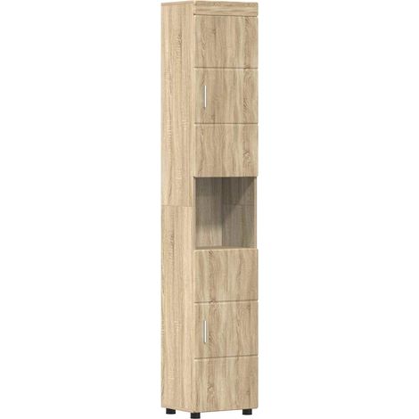 Gabinete de Baño TULUM Roble Sonoma 37 x 31.5 x 203 cm vidaXL (1/5)