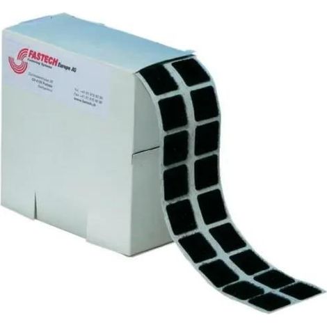 Fastech B20-SQ999905 tiras autoadherentes negras 20x20 mm
