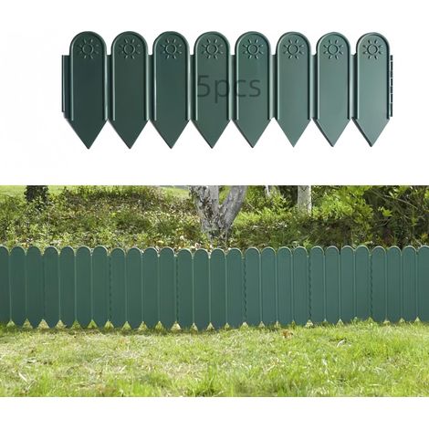 Bordure de jardin en plastique de 2 m - Bordure de parterre de jardin - Bordure de terrasse - Clôture de jardin pour pelouse, aménagement paysager, patio, allée (1/5)