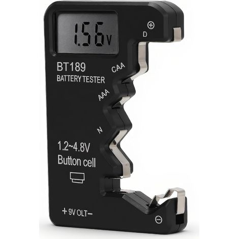 Testeur de piles universel, petit contrôleur de piles pour piles C, AA, AAA, D, N, 9V, 6F22, 1,5V et 3V. (1/5)