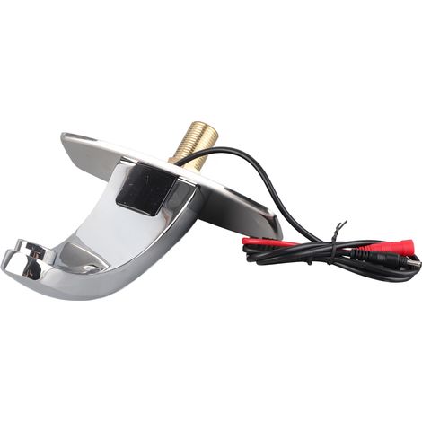 Robinet de lavabo mains libres de luxe à capteur infrarouge sans contact avec câble (piles non incluses) (1/5)