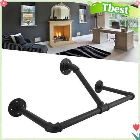 Tbest Présentoir à vêtements pour tuyaux industriels Porte-manteau en Fer Rustique, Tuyau Industriel, Tringle quincaillerie porte (1/5)