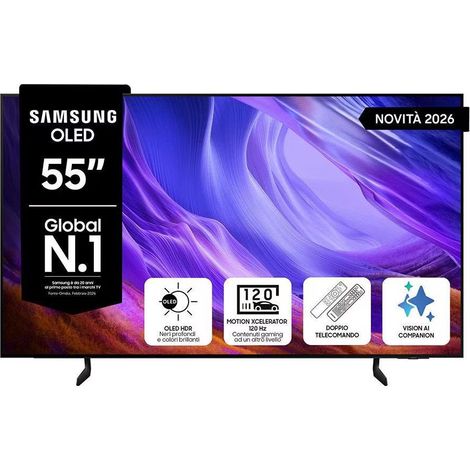 Samsung Smart Tv Oled 4K QE55S85HAEXZT 55" Vision AI NQ4 AI Gen2 120Hz HDR10+ Tizen