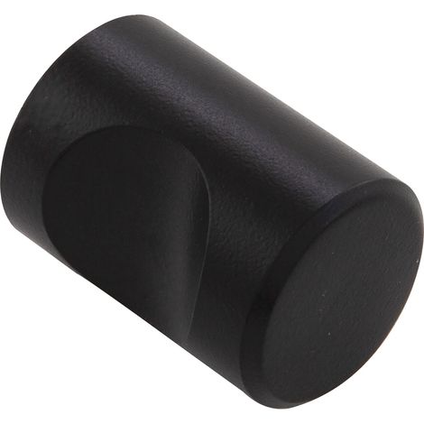 Knopf Alasco ø 15 mm, Tiefe 22 mm, Aluminium schwarz matt