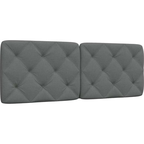 Kopfteil-Kissen Dunkelgrau 140 cm Stoff