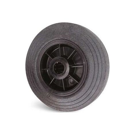 Schwarzer Gummirad D.200 Rollenlager Bohrung 20 Tragkraft 200kg - GUITEL HERVIEU - 700184 (1/2)