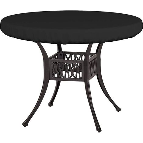 Couvercle et couvercle de table rond complet, anti - UV et résistant aux intempéries couverture de table de patio, couverture de table extérieure pour meubles de patio extérieur et table basse (76 10 (1/3)