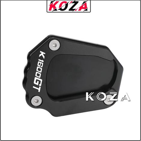 (Logo noir K1600GT) Compatible avec BMW K1600B K1600GT K1600GTL K1600 B GT GTL 2017 2018 2019. Béquille latérale CNC, extension et plaque de support. Maxpower (1/4)