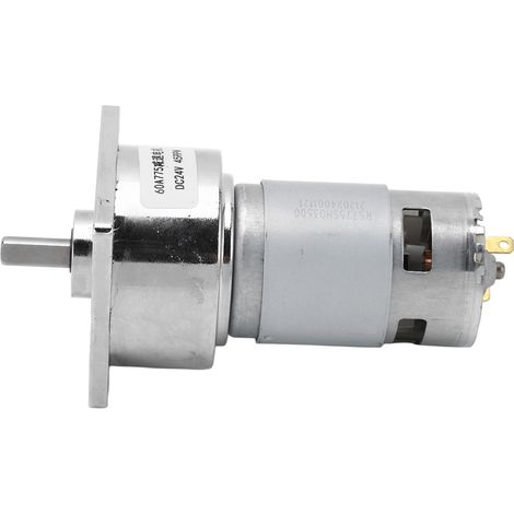 Gleichstrom-Getriebemotor, selbsthemmend, Gehäuse aus Aluminiumlegierung, Messingspule, Mikroturbine, Schneckengetriebemotor, 24 V DC, 3,8 A, 45 U/min, 21,2 kg/m² (1/5)