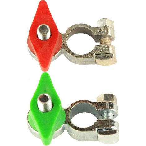 Terminal de batería rojo y verde – Configuración de conector Arelco – Sección transversal de 10 mm² – Para conexiones seguras
