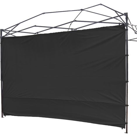 Faltbares Outdoor-Zelt mit geraden Beinen, wasserdichtem Dach, Seitenwänden und Pavillon-Design, 1-teilig, schwarz. (1/5)