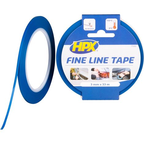 Ruban Adhesif Ligne Fine - Bleu 3Mm X 33M Hpx