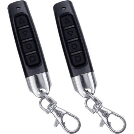 2pcs Telecommande Universelle Portail, Codes Fixes et Codes d'apprentissage, Clonage Télécommande 433 MHz, Adaptée aux Portes de Garage, Télécommande Universelle sans Fil Porte clés Duplicateur (1/5)