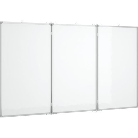 Lavagna magnetica per scuola casa ufficio pieghevole 180 x 80 x 17 cm alluminio 020045527