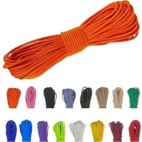 mm Polyester-Paracord 550 (15. 30 und 50 m) – Typ III 4 mm Paracord. reißfest. für Survival-Anwender. 100 % Polyester. 7-strängig. einfarbig