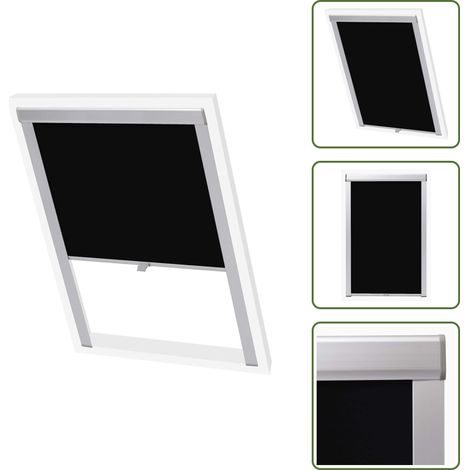 Persiana decorativa - vidaXL Persiana opaca enrollable negra M06/306 - Persiana para techo